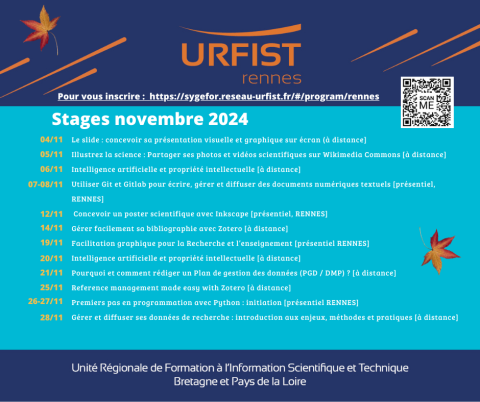 Stages novembre 2024 Urfist de Rennes